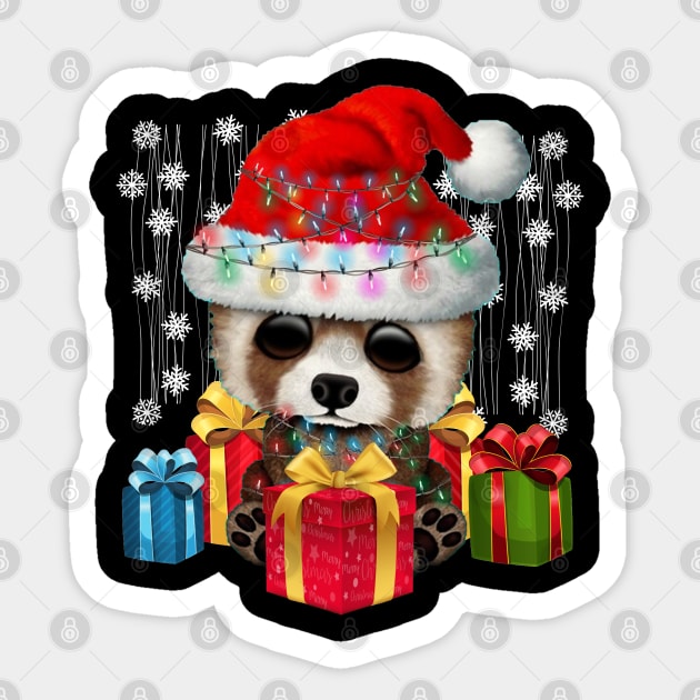 chirtsmas red panda Sticker by reginaturner